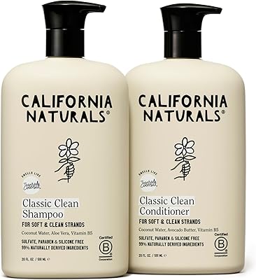 California Naturals Coconut Shampoo & Conditioner, Classic Clean Coconut, 20 Fl Oz (Pack of 2)