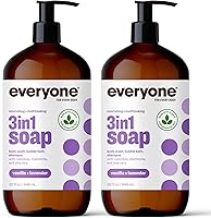 Everyone 3-in-1 Soap, Body Wash, Bubble Bath, Shampoo, Vanilla and Lavender, 32 Ounce (Pack of 2) — image 1