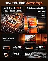 KAIGERR TX16PRO 2025 Gaming Laptop, AMD Ryzen 7 5825U, 16GB RAM, 512GB SSD — image 2