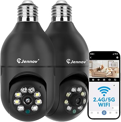 Jennov 2K Light Bulb Security Camera