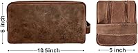 Rustic Town Full Grain Leather Travel Toiletry Bag - Brown — image 3
