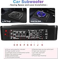 ALIESTFDNO IT-CA01 10 Inch 800W Under-Seat Powered Car Subwoofer — image 5