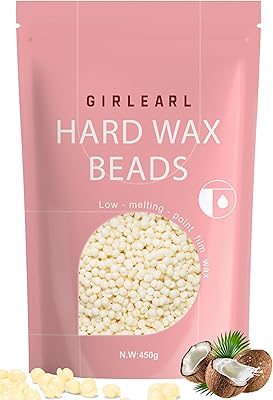 GIRLEARLE Hard Wax Beads 1lb Cream for Sensitive Skin