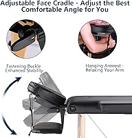 Masajeo Portable Massage Table, 3-Section, Black — image 7