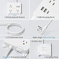 TROND Prime Mini Ⅱ 15FT Extension Cord Power Strip with USB-C — image 5