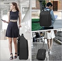 Rolling Backpack Waterproof Commuter Backpack with Wheels for 15.6-inch Laptop — image 6