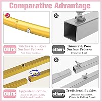 Rtshuok 6FT Gold Metal Arch Backdrop Stand — image 6