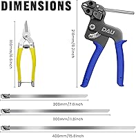 DAU Stainless Steel Cable Tie Gun Kit with 150 Ties — image 2