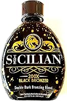 The Sicilian 200X Dark Black Bronzer Tanning Lotion 13.5oz — image 1