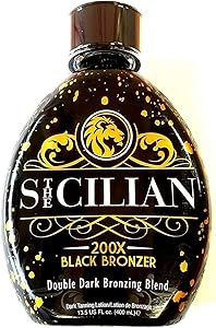 The Sicilian 200X Dark Black Bronzer Tanning Lotion 13.5oz Review