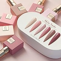 Double Rhythm 6 Pcs 15 ML Gel Polish Set - Light Dark Nude Pink Beige-T6-17 — image 5