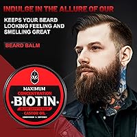 First Melody Beard Balm with Biotin, Castor Oil, Argan & Jojoba Oils, 2oz, Unscented — image 4