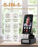 Bitswolee BQ12 Cell Phone Stand with Bluetooth Speaker and Wireless Charger — image 3