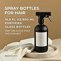 MaisoNovo Glass Spray Bottle Set - 16.9 fl oz Black x 2 — image 2