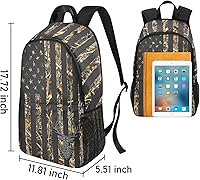 M YESCUSTOM Camouflage USA Flag Deer Backpack — image 2