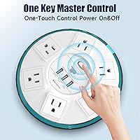 Topine Surge Protector Power Strip with 6 Outlets and 3 USB Ports — image 5