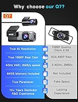 Navycrest Q7 4K Dash Cam Front and Rear with 64GB Card — image 9