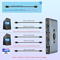 AUKOKIOULA KVM Switch 2 Computers 1 Monitor 4K@60Hz — image 8