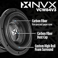 NVX VCW84v3 8-inch 1300W Dual 4-Ohm Car Subwoofer — image 2