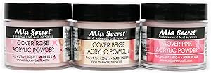 Mia Secret Cover Acrylic Powder 3 Piece Set - Pink/Beige/Rose 1 oz Review