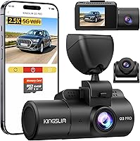 Kingslim O3PRO 3 Channel 5G WiFi Dash Cam with 64GB Card — image 1
