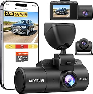 Kingslim O3PRO 3 Channel 5G WiFi Dash Cam with 64GB Card Review