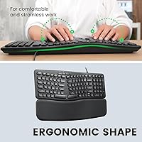 Perixx PERIBOARD-536B Wired Ergonomic Compact Keyboard — image 4