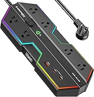 Green Box Innovations 4000J Surge Protector Power Strip with USB Ports — image 1