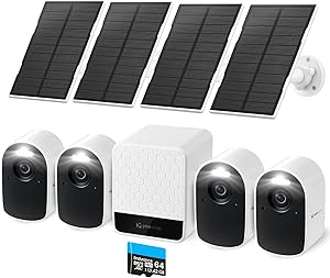Yeewise YKW44 WiFi6 Solar Security Camera 4-Cam Kit