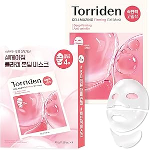 Torriden CELLMAZING Collagen Firming Gel Facial & Neck Sheet Mask (4-pack) Review