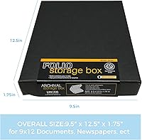 Lineco Archival Folio Storage Box 9.5 x 12.5 x 1.75 inches — image 2