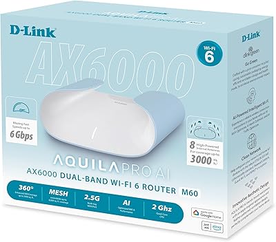 D-Link M60 AX6000 WiFi 6 Mesh Router