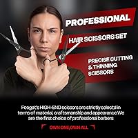 Fcoget Professional Barber Hair Scissors Thinning Shears Kit — image 4