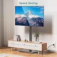 WALI TV Stand Mount with Power Outlet, Swivel, Height Adjustable for 32-75 inch TVs — image 8