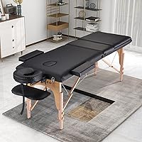 Masajeo Portable Massage Table, 3-Section, Black — image 8