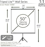 Elite Screens Tripod Lite T50SW 50-Inch Projector Screen — image 7