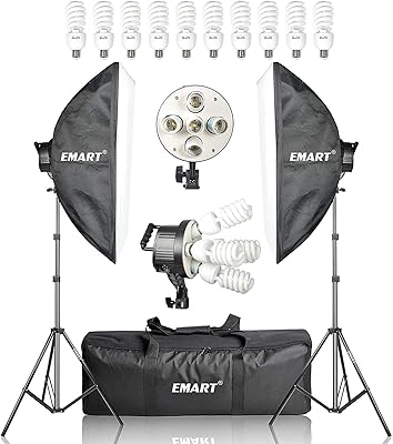 EMART Softbox Photography Lighting Kit 20″x28″ 45W 5500K