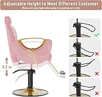 LOUVIXA Barber Chair Modern Pink — image 5