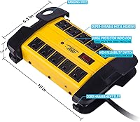 CRST 10-Outlets Heavy Duty Power Strip with 15-Foot Cord — image 3