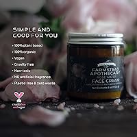 Farmstead Apothecary 100% Natural Anti-Aging Face Cream with Jojoba Oil, 4oz (Rose Water) — image 4