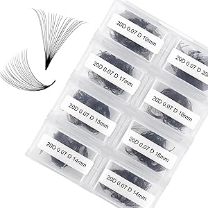 FADLASH Premade Fans Eyelash Extensions 600pcs 20D-0.07D-11-18mm Review