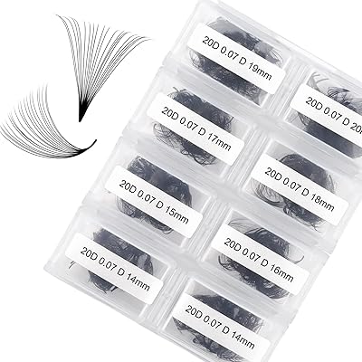 FADLASH Premade Fans Eyelash Extensions 600pcs 20D-0.07D-11-18mm