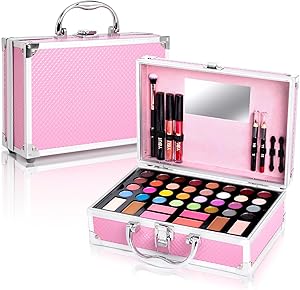 YBUETE Beginner Makeup Kit for Teen with Pink Cosmetic Case Review