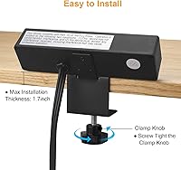 HHSOET Desk Clamp Power Strip with USB Ports — image 4