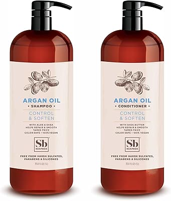 Soapbox Argan Shampoo & Conditioner Set, Volumizing, 1L Each