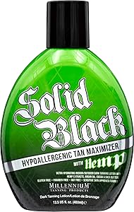 Millennium Tanning Solid Black Hypoallergenic Tan Maximizer with Hemp 13 oz Review