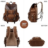 HuaChen M80 Brown Leather Backpack — image 6