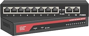 ienRon 10-Port Gigabit Ethernet Switch