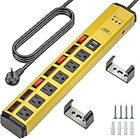 CRST 6-Outlet Heavy Duty Power Strip with USB — image 1