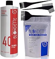 Blondette Salon Professional Dust-Free Blue Hair Powder Bleach 460g + Peroxide Creme 1L — image 1